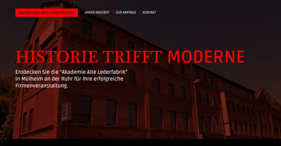 Chrissie Bertram Webdesign Portfolio Akademie alte Lederfabrik Webseite
